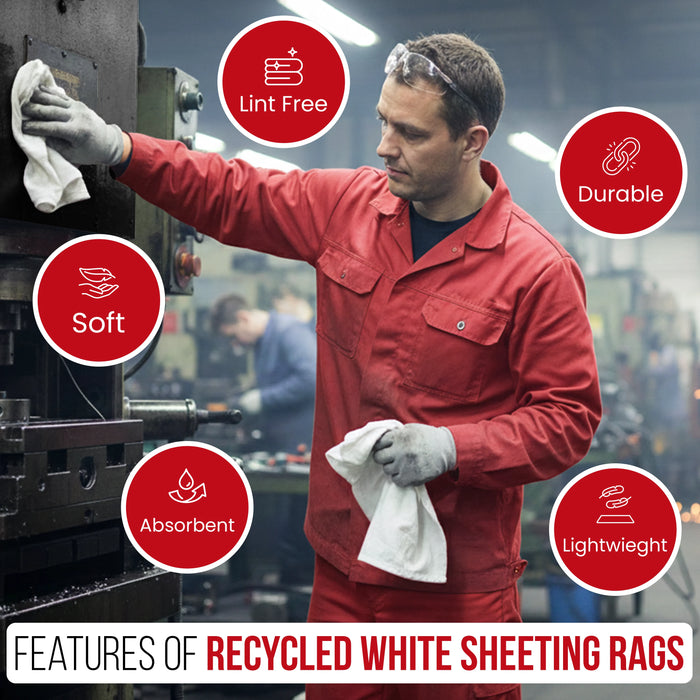 Recycled White Sheeting Rags