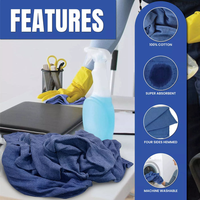 New Blue Huck Towels - Bulk Buy