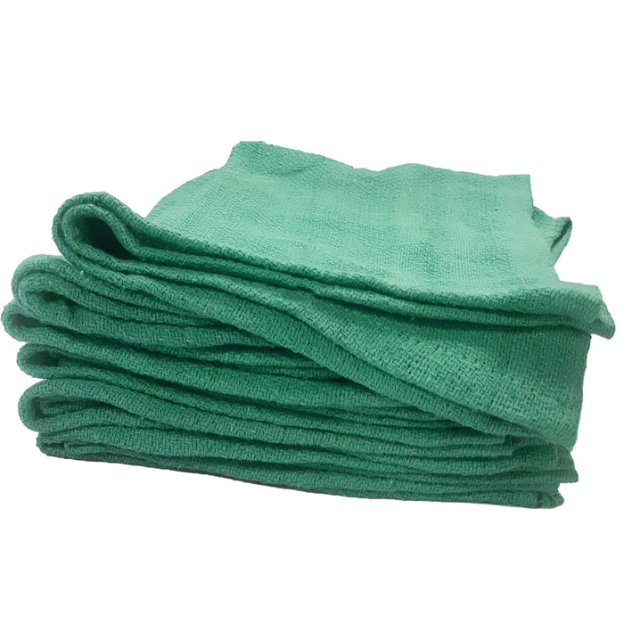 Premium Green Huck Towels - 15" x 27"