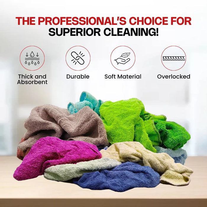 New Color Terry Towel Cleaning Rags - Bulk Buy