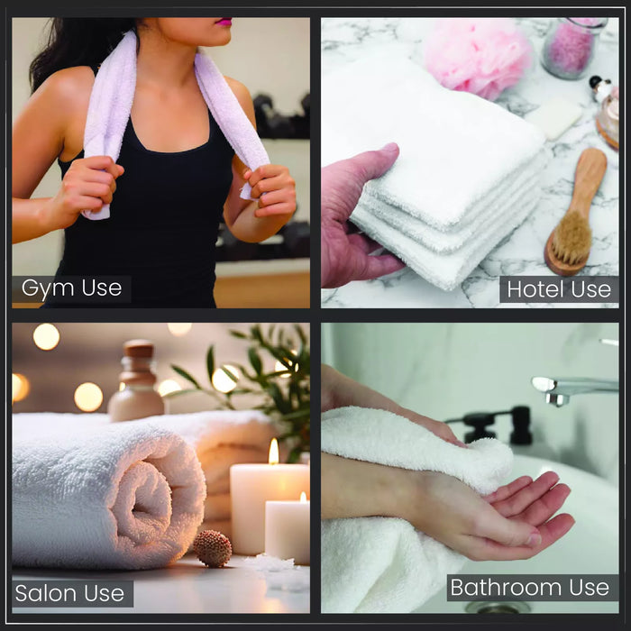 White Hand Towels - 16" x 27"