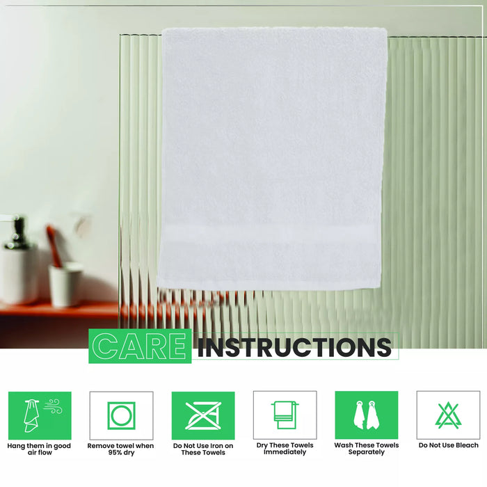 White Hand Towels - 16" x 27"