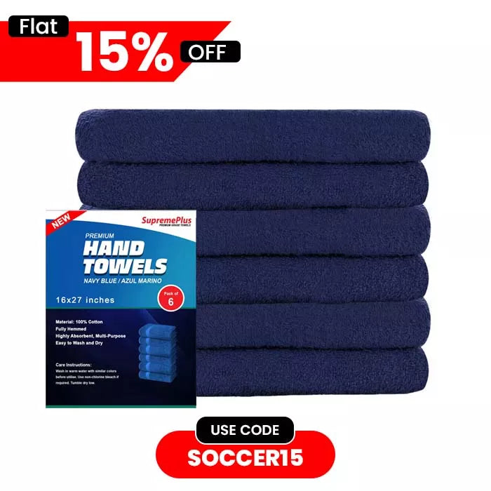 Blue Hand Towels - 16” x 27”