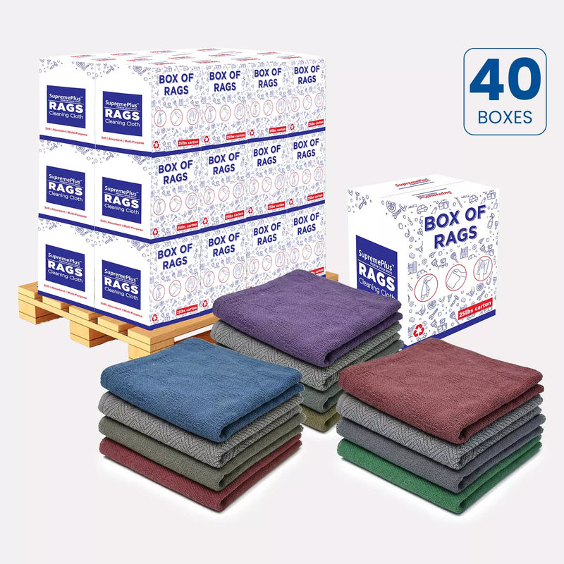 New Multi-Color Heavyweight Thermal Rags – 1000 lbs. Pallet – 40 x 25 lbs. Bags