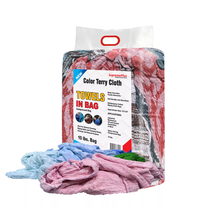 New Color Terry Towel Cleaning Rags - Bulk Buy