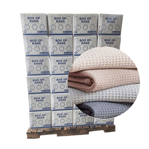 New 100% Cotton Heavy-Duty Towel Rags - 600 lbs. Pallet - 120 x 5 lbs. Boxes - Wiing Hub