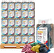 Multi-color washed T-shirt rags in a 5-pound bag from Wiping Hub, ideal for cleaning and industrial use.
