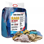 Multi-color washed T-shirt rags from Wiping Hub, ideal for cleaning, made from soft, durable fabric in vibrant colors.