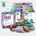 New Multi-Color Washed T-shirt Rags - 4 lbs. Bag  - Pack of 6 - Wiping Hub