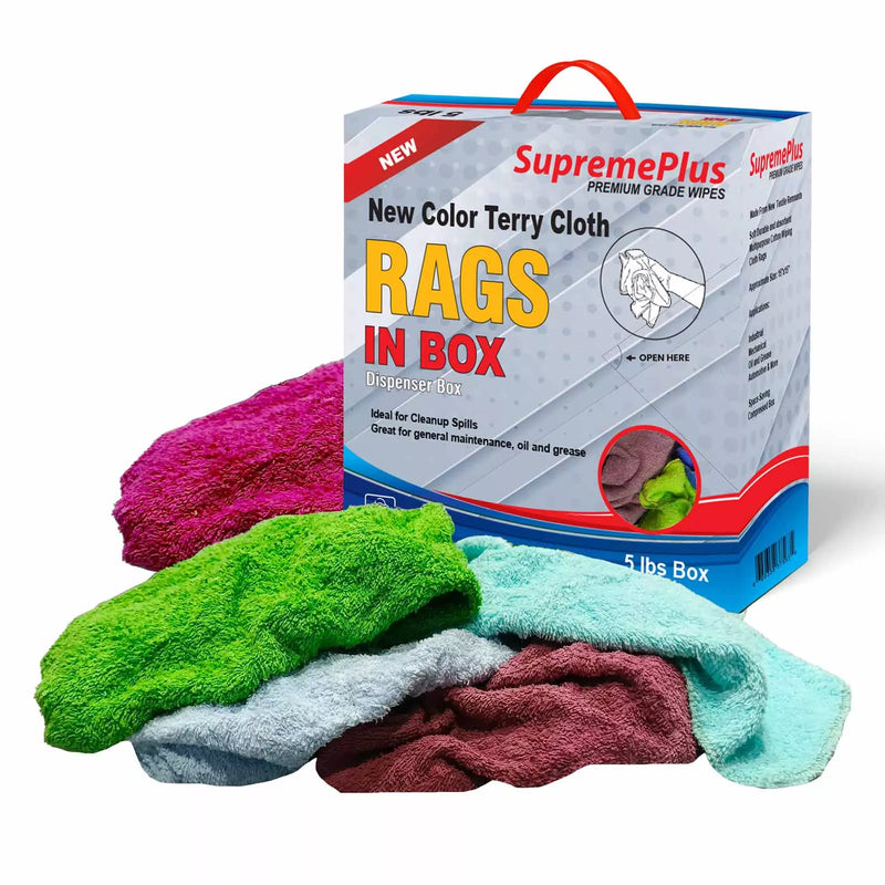 New Color Terry Towel Cleaning Rags - Bulk Buy