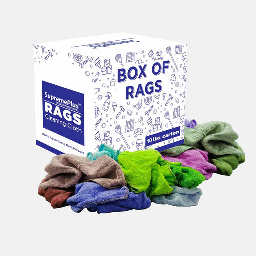 New Color Terry Towel Cleaning Rags – 10 lbs Box – Wiping Hub