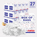 New Medium Weight White Knit T-Shirt Cleaning Rags - 675 lbs Pallet - 27 x 25 lbs Boxes - Wiping Hub