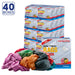 New Multicolor Knit T-Shirt Cleaning Rags - 1000 lbs Pallet - 40 x 25 lbs Boxes - Wiping Hub