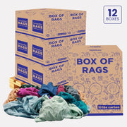 New Multicolor Knit T-Shirt Cleaning Rags - 600 lbs Pallet - 12 x 50 lbs Boxes - Wiping Hub