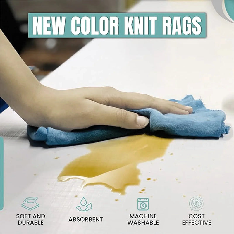 New Multi Color Knit T-Shirt Cleaning Rags - Infographics - Wiping Hub