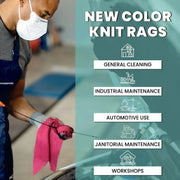 New Multi-Color Washed T-shirt Rags - 4 lbs. Bag  - Pack of 6 - Wiping Hub