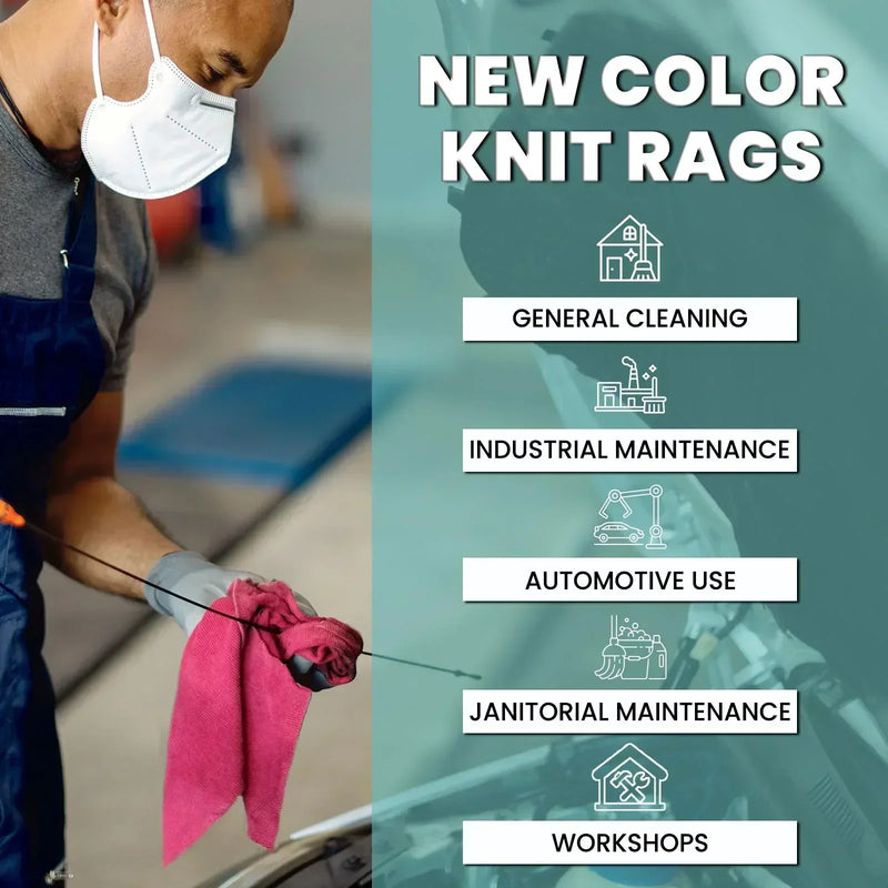 New Multi-Color Washed T-shirt Rags - 4 lbs. Bag  - Pack of 6 - Wiping Hub