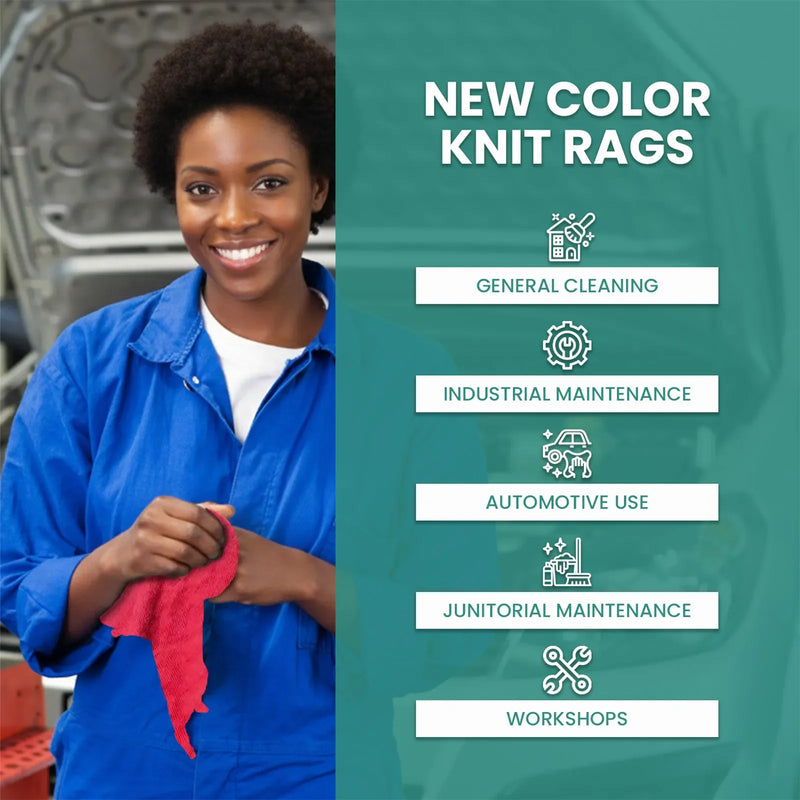 New Multi Color Knit T-Shirt Cleaning Rags - Infographics - Wiping Hub