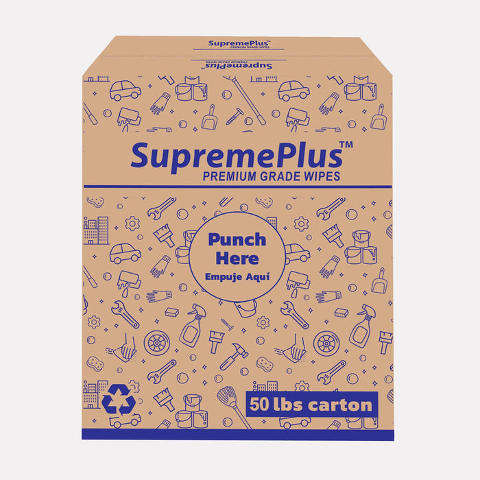 New Premium White Washed T-shirt Rags - 50 lbs. Box - Wiping Hub