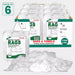 White washed T-shirt material rags from Wiping Hub, shown in a master carton with 4 lbs weight, ideal for cleaning and wiping tasks.