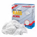 White washed T-shirt material rags from Wiping Hub, 25 lbs, compressed box, ideal for cleaning and industrial use.