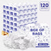 White washed T-shirt material rags from Wiping Hub, 5lb pallet box, ideal for cleaning and wiping tasks