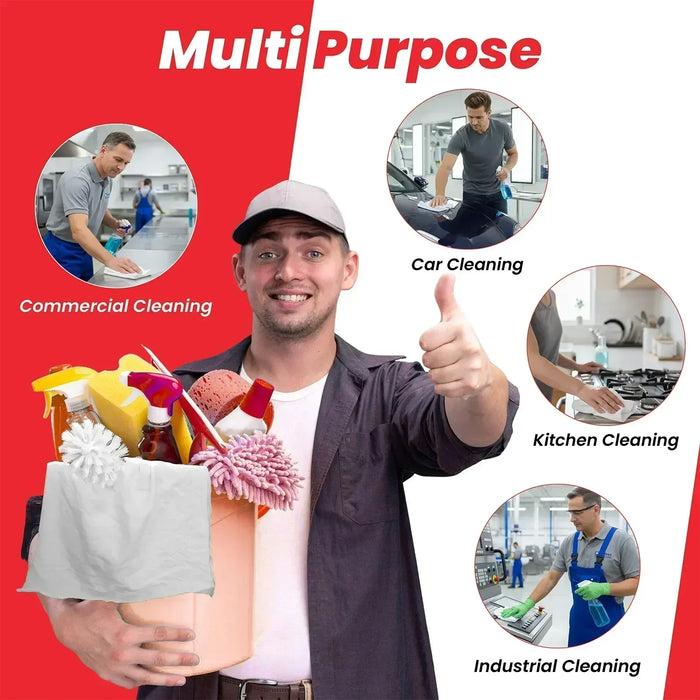 New White Knit T-Shirt Cleaning Rags - Infographics - Wiping Hub