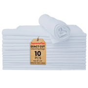New white knit t-shirt Exact cut rags 10 pieces pack