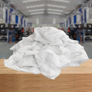 Bulk White Terry Towel Cleaning Rags – 675 lbs. Pallet - 27 x 25 lbs. Boxes - Wiping Hub