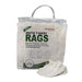 New White Washed T-Shirt Rags - 4 lbs.  Bag - Pack of 6 - Wiping Hub