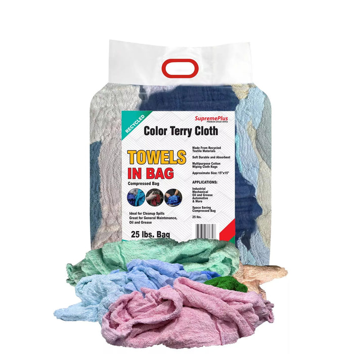 Recycled Color Terry Towel Rags