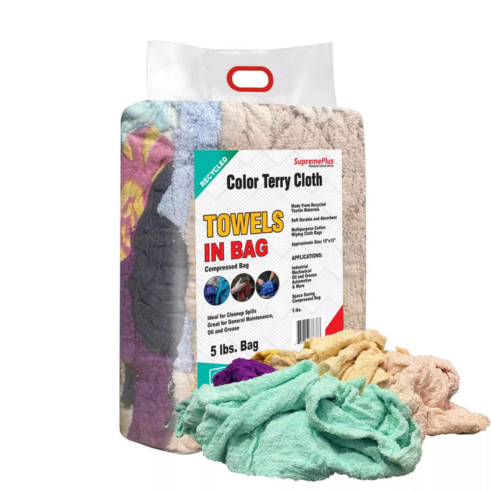 Recycled Color Terry Towel Rags