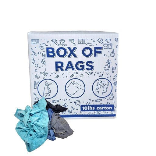 Recycled Color Knit T-Shirt Rags - 10 lbs. Box - Wiping Hub