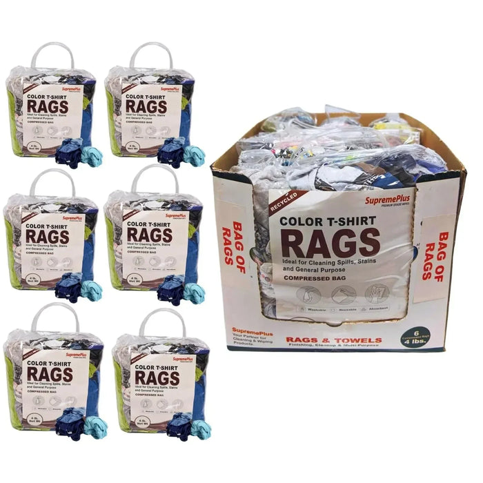 Recycled Color Knit T-Shirt Material Cleaning Rags - Bulk Buy - Wiping Hub