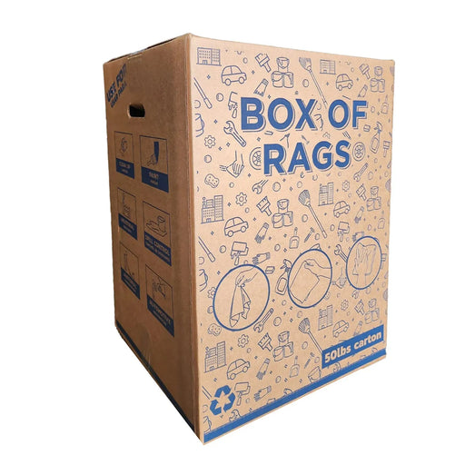 Recycled Color Knit T-Shirt Rags - 50 lbs. Box - Wiping Hub