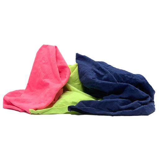 Recycled Color Knit T-Shirt Material Cleaning Rags - Bulk Buy - Wiping Hub