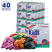 Recycled Color Knit T-Shirt Cleaning Rags - 1000 lbs. Pallet - 40 x 25 lbs. Compressed Boxes - Wiping Hub