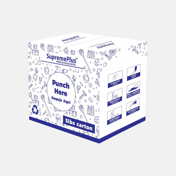 Recycled Color Knit T-Shirt Cleaning Rags - 5 lbs Box - Wiping Hub