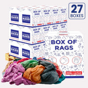 Recycled Color Knit T-Shirt Cleaning Rags - 675 lbs. Pallet - 27 x 25 lbs. Boxes - Wiping Hub