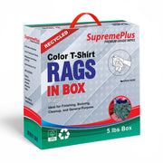 Recycled Color Knit T-Shirt Cleaning Rags - 800 lbs. Pallet - 160 x 5 lbs. Compressed Boxes - Wiping Hub