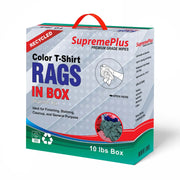 Recycled Color Knit T-Shirt Cleaning Rags - 960 lbs. Pallet - 96 x 10 lbs. Compressed Boxes - Wiping Hub