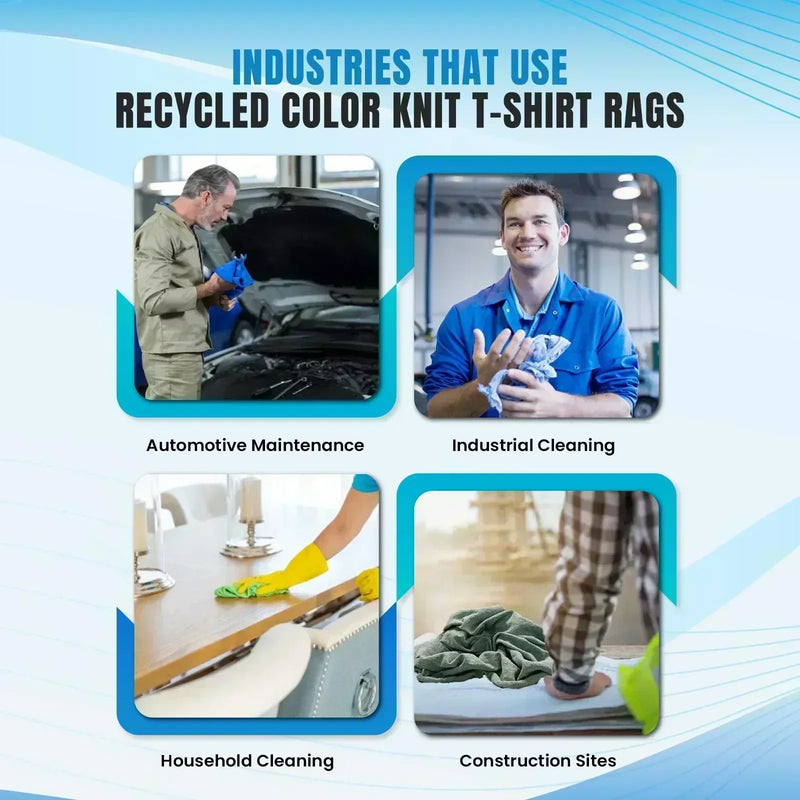 Recycled Color Knit T-Shirt Cleaning Rags - Infographics - Wiping Hub