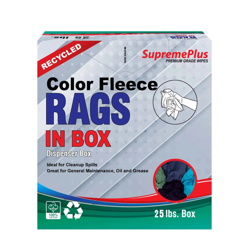Recycled Color Sweatshirt Cleaning Rags 25 lbs. Compressed Box