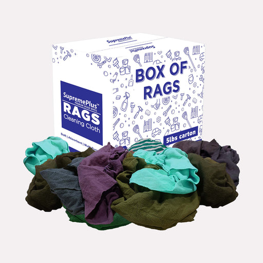 Recycled Color Sweatshirt Cleaning Rags 5 lbs. Box
