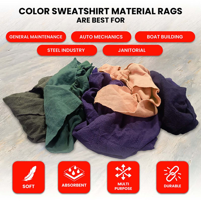 Recycled Color Sweatshirt Cleaning Rags – Infographics – Wiping Hub