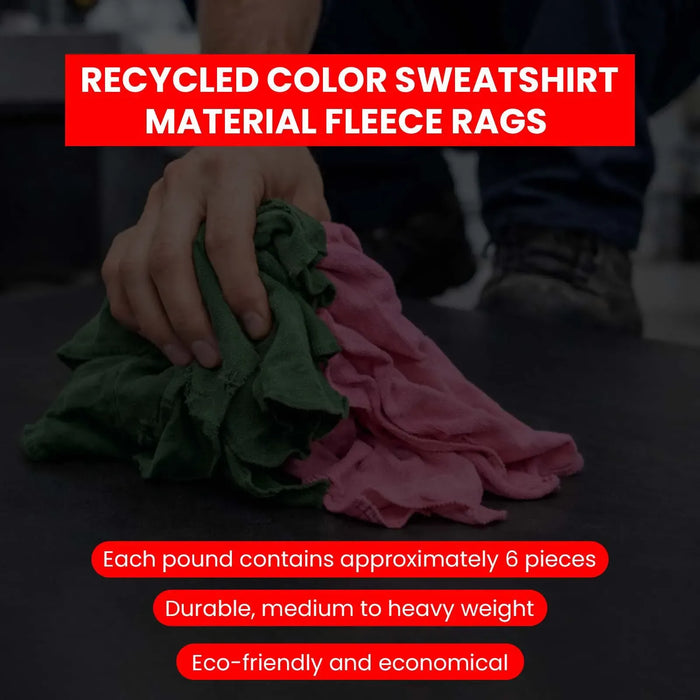 Recycled Color Sweatshirt Cleaning Rags – Infographics – Wiping Hub