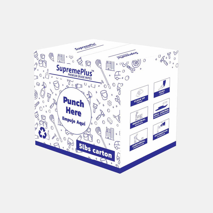 Recycled Color Terry Towel Cleaning Rags - 5 lbs. Box - Wiping Hub