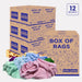 Recycled Color Terry Towel Cleaning Rags - 600 lbs Pallet - 12 x 50 lbs Boxes - Wiping Hub