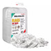 Recycled white knit industrial towels from Wiping Hub, 10 lbs bag of reusable cleaning rags for industrial use