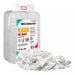 Recycled white knit industrial towels by Wiping Hub, 10 lbs bag of reusable cleaning rags for industrial use.